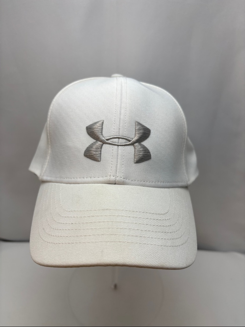 Under Armour White Cap with Silver Logo Embroidery‎